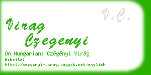 virag czegenyi business card